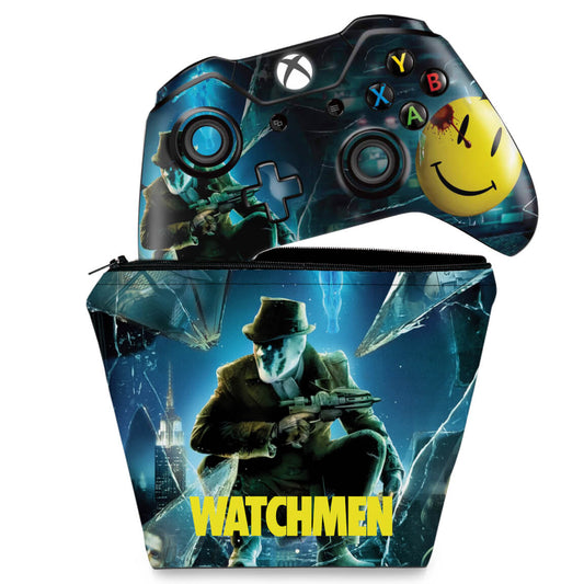 KIT Capa Case e Skin Anti-Rage Xbox One Fat Controle - Watchmen