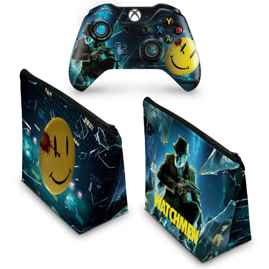 KIT Capa Case e Skin Anti-Rage Xbox One Fat Controle - Watchmen