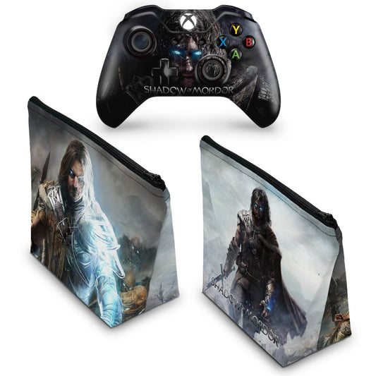 KIT Capa Case e Skin Anti-Rage Xbox One Fat Controle - Middle Earth: Shadow of Mordor