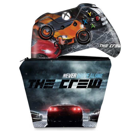 KIT Capa Case e Skin Anti-Rage Xbox One Fat Controle - The Crew