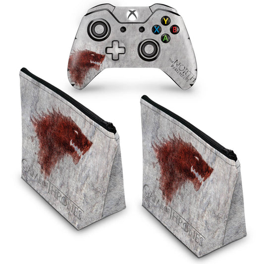 KIT Capa Case e Skin Anti-Rage Xbox One Fat Controle - Game of Thrones #A