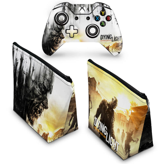 KIT Capa Case e Skin Anti-Rage Xbox One Fat Controle - Dying Light
