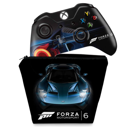 KIT Capa Case e Skin Anti-Rage Xbox One Fat Controle - Forza Motor Sport 6