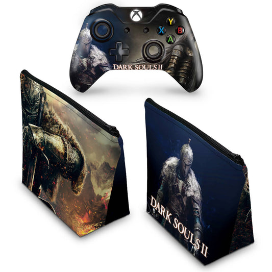 KIT Capa Case e Skin Anti-Rage Xbox One Fat Controle - Dark Souls II