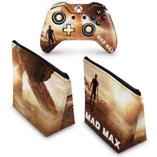 KIT Capa Case e Skin Anti-Rage Xbox One Fat Controle - Mad Max