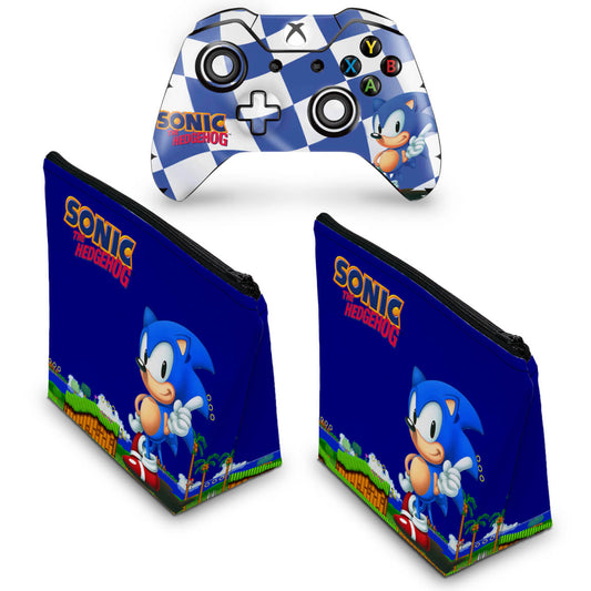 KIT Capa Case e Skin Anti-Rage Xbox One Fat Controle - Sonic The Hedgehog
