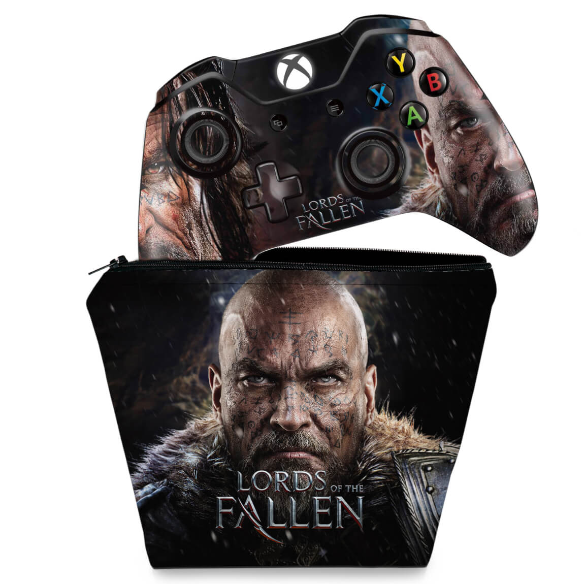 KIT Capa Case e Skin Anti-Rage Xbox One Fat Controle - Lords of the Fallen