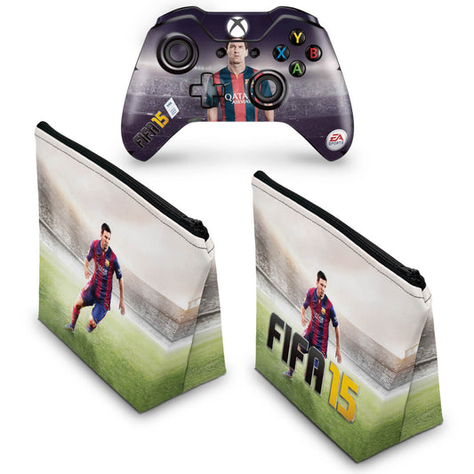 KIT Capa Case e Skin Anti-Rage Xbox One Fat Controle - FIFA 15