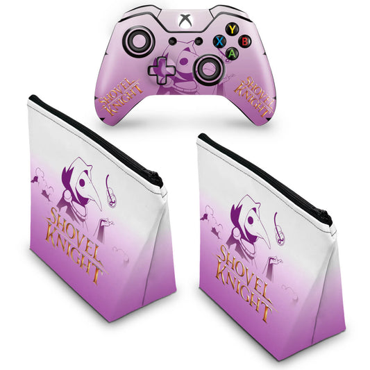 KIT Capa Case e Skin Anti-Rage Xbox One Fat Controle - Shovel Knight