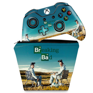 KIT Capa Case e Skin Anti-Rage Xbox One Fat Controle - Breaking Bad