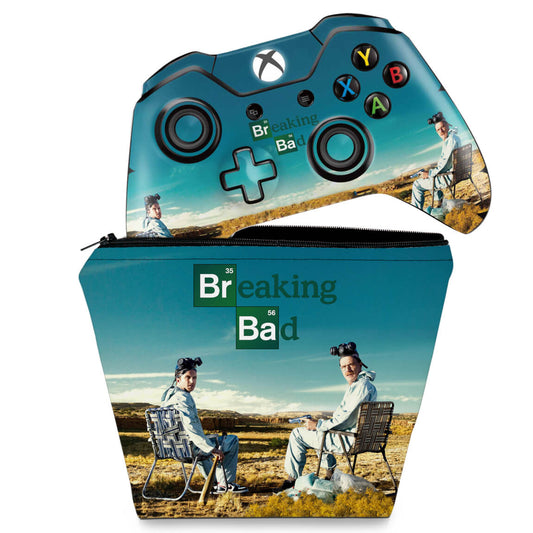 KIT Capa Case e Skin Anti-Rage Xbox One Fat Controle - Breaking Bad