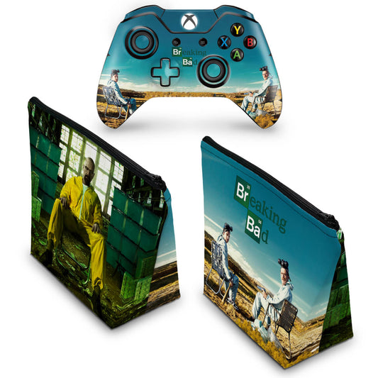 KIT Capa Case e Skin Anti-Rage Xbox One Fat Controle - Breaking Bad