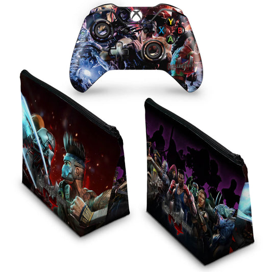 KIT Capa Case e Skin Anti-Rage Xbox One Fat Controle - Killer Instinct