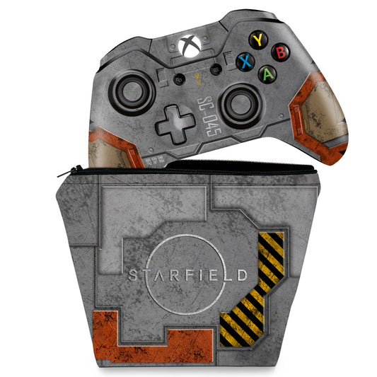 KIT Capa Case e Skin Anti-Rage Xbox One Fat Controle - Starfield