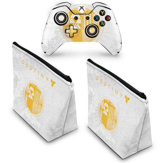 KIT Capa Case e Skin Anti-Rage Xbox One Fat Controle - Destiny Limited Edition