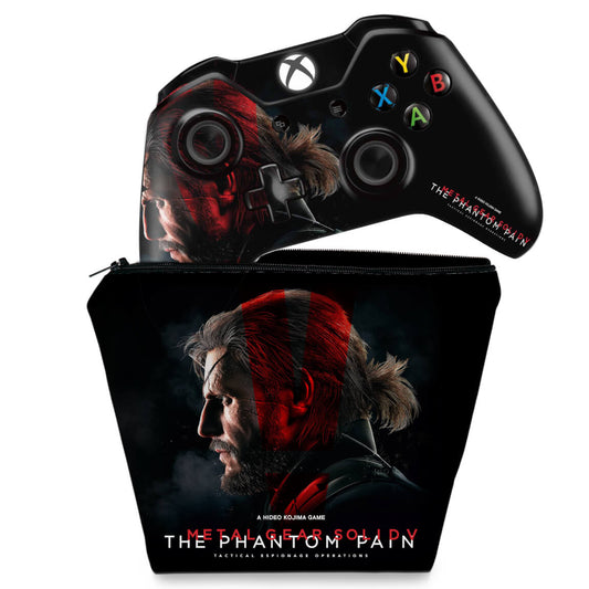 KIT Capa Case e Skin Anti-Rage Xbox One Fat Controle - Metal Gear Solid 5: The Phantom Pain