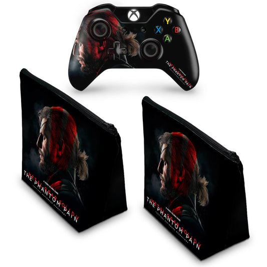 KIT Capa Case e Skin Anti-Rage Xbox One Fat Controle - Metal Gear Solid 5: The Phantom Pain