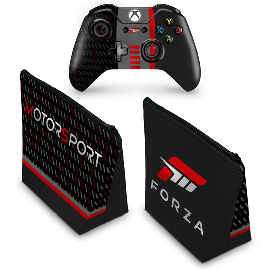 KIT Capa Case e Skin Anti-Rage Xbox One Fat Controle - Forza Motorsport