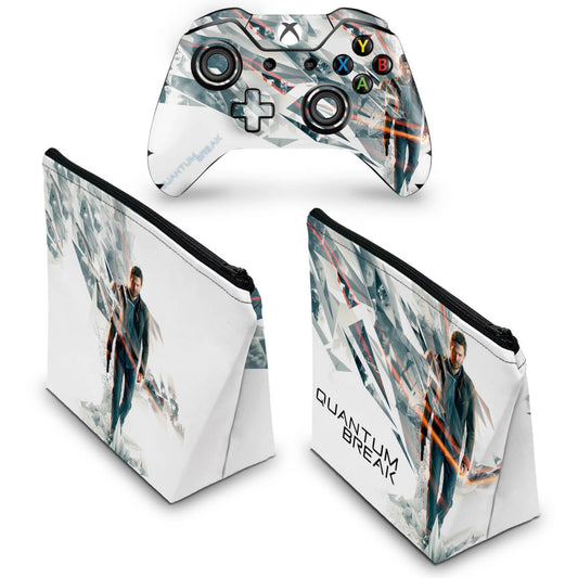 KIT Capa Case e Skin Anti-Rage Xbox One Fat Controle - Quantum Break