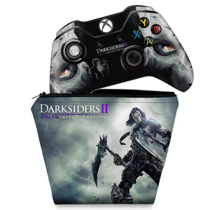 KIT Capa Case e Skin Anti-Rage Xbox One Fat Controle - Darksiders 2 Deathinitive Edition