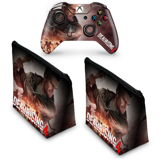 KIT Capa Case e Skin Anti-Rage Xbox One Fat Controle - Dead Rising 4