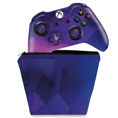 KIT Capa Case e Skin Anti-Rage Xbox One Fat Controle - Abstrata #1