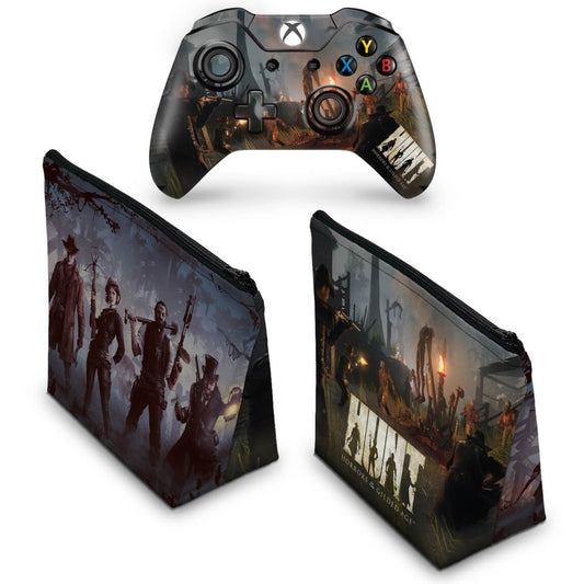 KIT Capa Case e Skin Anti-Rage Xbox One Fat Controle - Hunt: Horrors of the Gilded Age