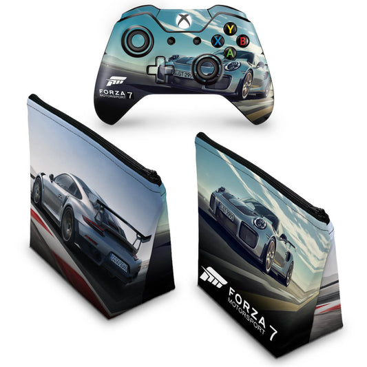 KIT Capa Case e Skin Anti-Rage Xbox One Fat Controle - Forza Motorsport 7