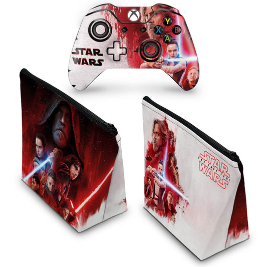KIT Capa Case e Skin Anti-Rage Xbox One Fat Controle - Star Wars The Last Jedi