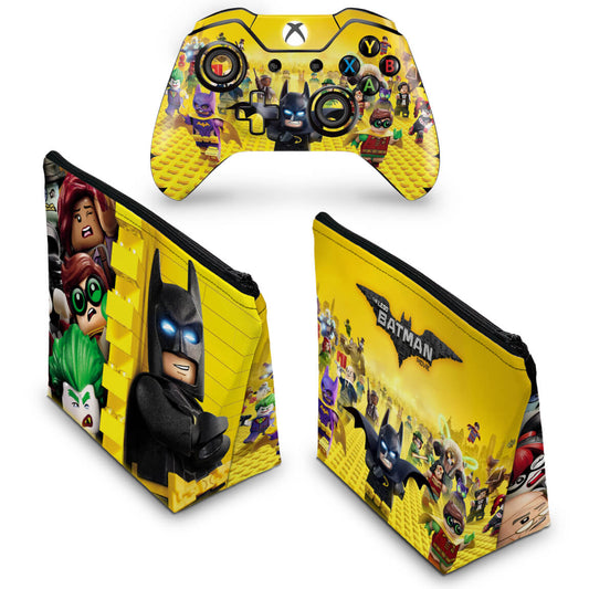 KIT Capa Case e Skin Anti-Rage Xbox One Fat Controle - Lego Batman