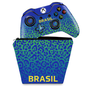 KIT Capa Case e Skin Anti-Rage Xbox One Fat Controle - Brasil
