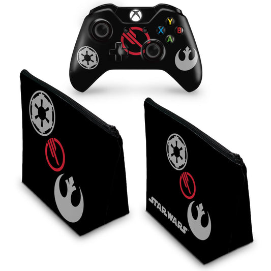 KIT Capa Case e Skin Anti-Rage Xbox One Fat Controle - Star Wars Battlefront 2 Edition