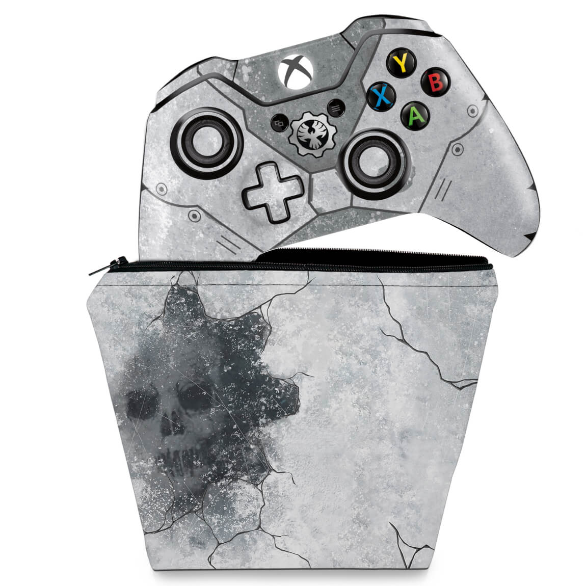 KIT Capa Case e Skin Anti-Rage Xbox One Fat Controle - Gears 5 Special Edition Bundle