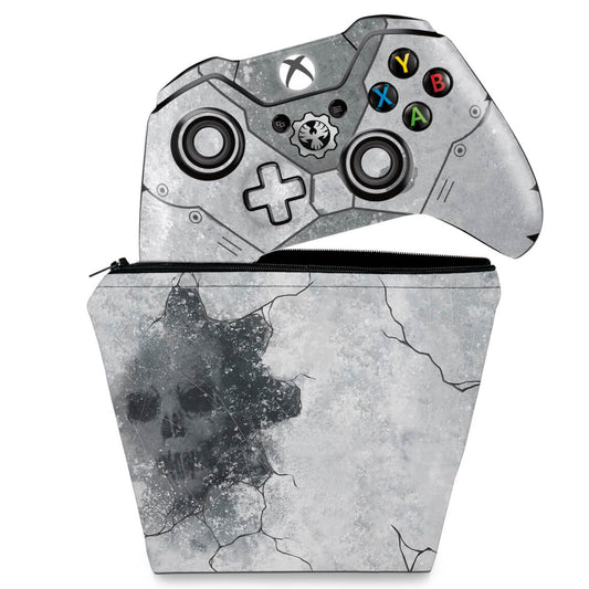 KIT Capa Case e Skin Anti-Rage Xbox One Fat Controle - Gears 5 Special Edition Bundle