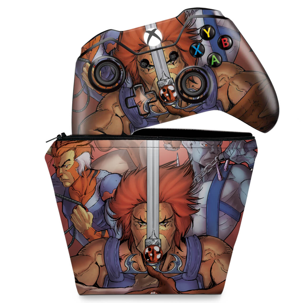 KIT Capa Case e Skin Anti-Rage Xbox One Fat Controle - Thundercats