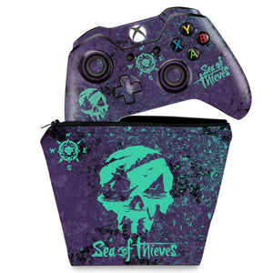 KIT Capa Case e Skin Anti-Rage Xbox One Fat Controle - Sea Of Thieves Bundle