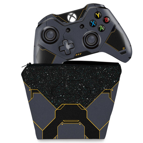 KIT Capa Case e Skin Anti-Rage Xbox One Fat Controle - Halo Infinite Bundle