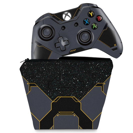 KIT Capa Case e Skin Anti-Rage Xbox One Fat Controle - Halo Infinite Bundle