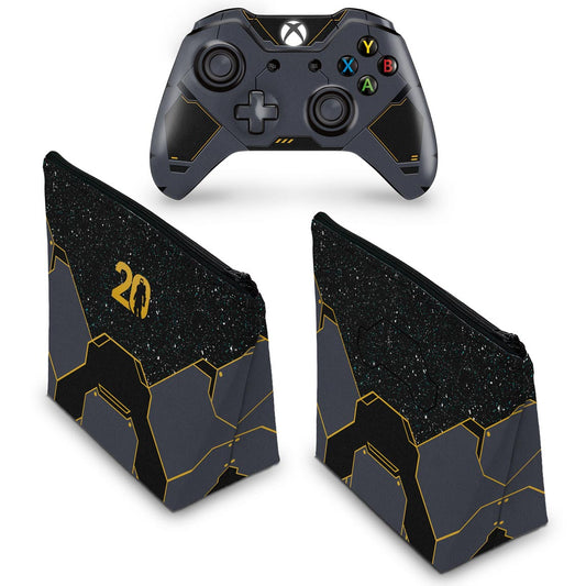 KIT Capa Case e Skin Anti-Rage Xbox One Fat Controle - Halo Infinite Bundle