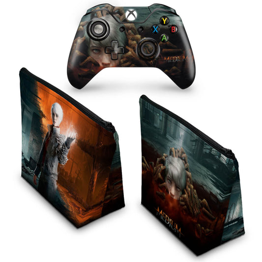 KIT Capa Case e Skin Anti-Rage Xbox One Fat Controle - The Medium