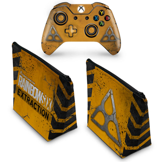 KIT Capa Case e Skin Anti-Rage Xbox One Fat Controle - Tom Clancy's Rainbow Six Siege Extraction