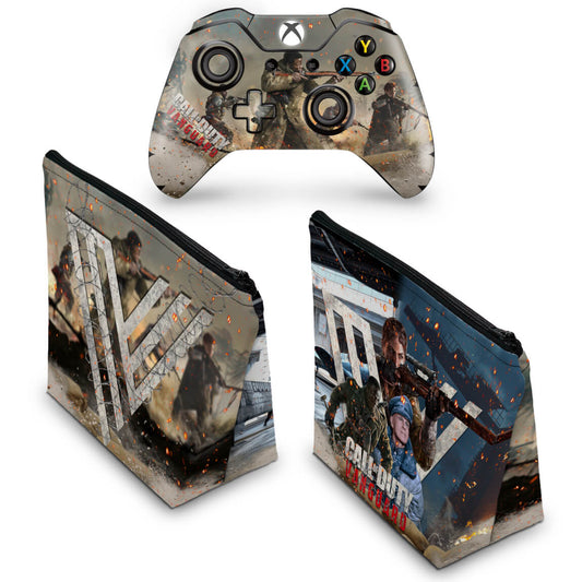 KIT Capa Case e Skin Anti-Rage Xbox One Fat Controle - Call of Duty Vanguard