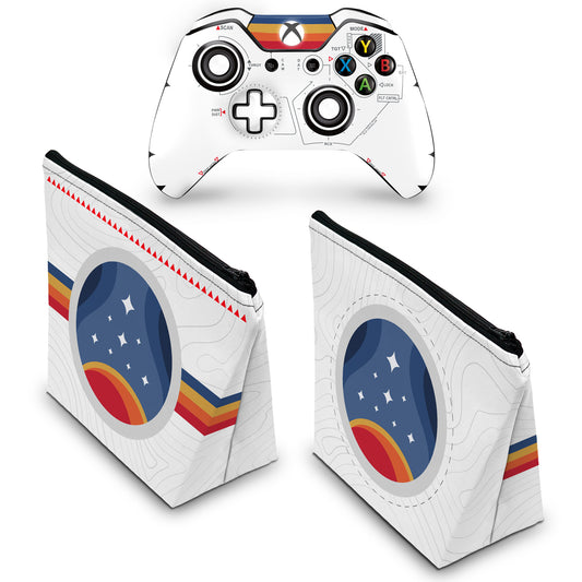 KIT Capa Case e Skin Anti-Rage Xbox One Fat Controle - Starfield Edition