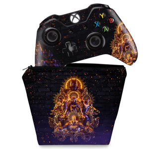 KIT Capa Case e Skin Anti-Rage Xbox One Fat Controle - Gotham Knights