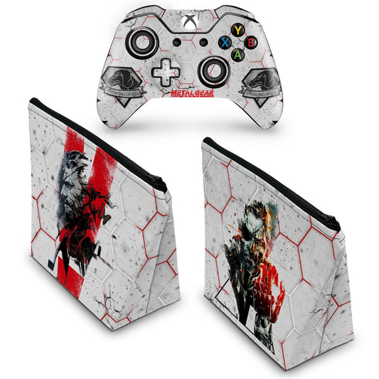 KIT Capa Case e Skin Anti-Rage Xbox One Fat Controle - Metal Gear Solid