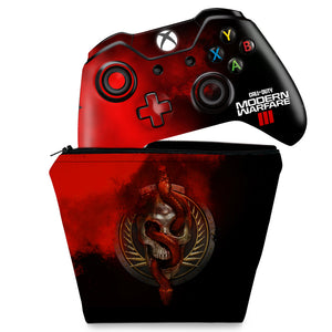 KIT Capa Case e Skin Anti-Rage Xbox One Fat Controle - Call Of Duty Modern Warfare III