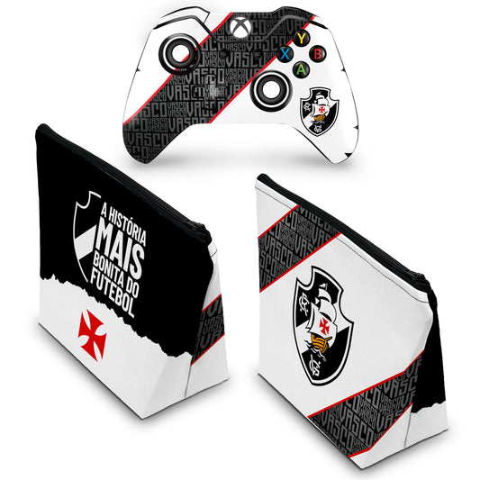 KIT Capa Case e Skin Anti-Rage Xbox One Fat Controle - Vasco A