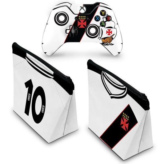 KIT Capa Case e Skin Anti-Rage Xbox One Fat Controle - Vasco B