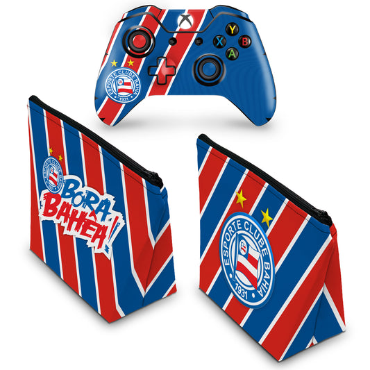 KIT Capa Case e Skin Anti-Rage Xbox One Fat Controle - Bahia B