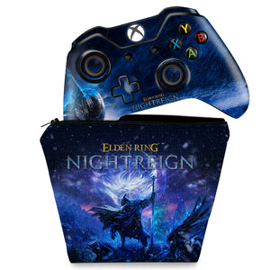 KIT Capa Case e Skin Anti-Rage Xbox One Fat Controle - Elden Ring Nightreign
